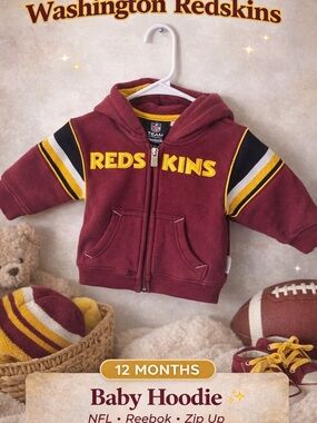 Reebok Washington Redskins Baby Hoodie - Burgundy & Gold vintage
